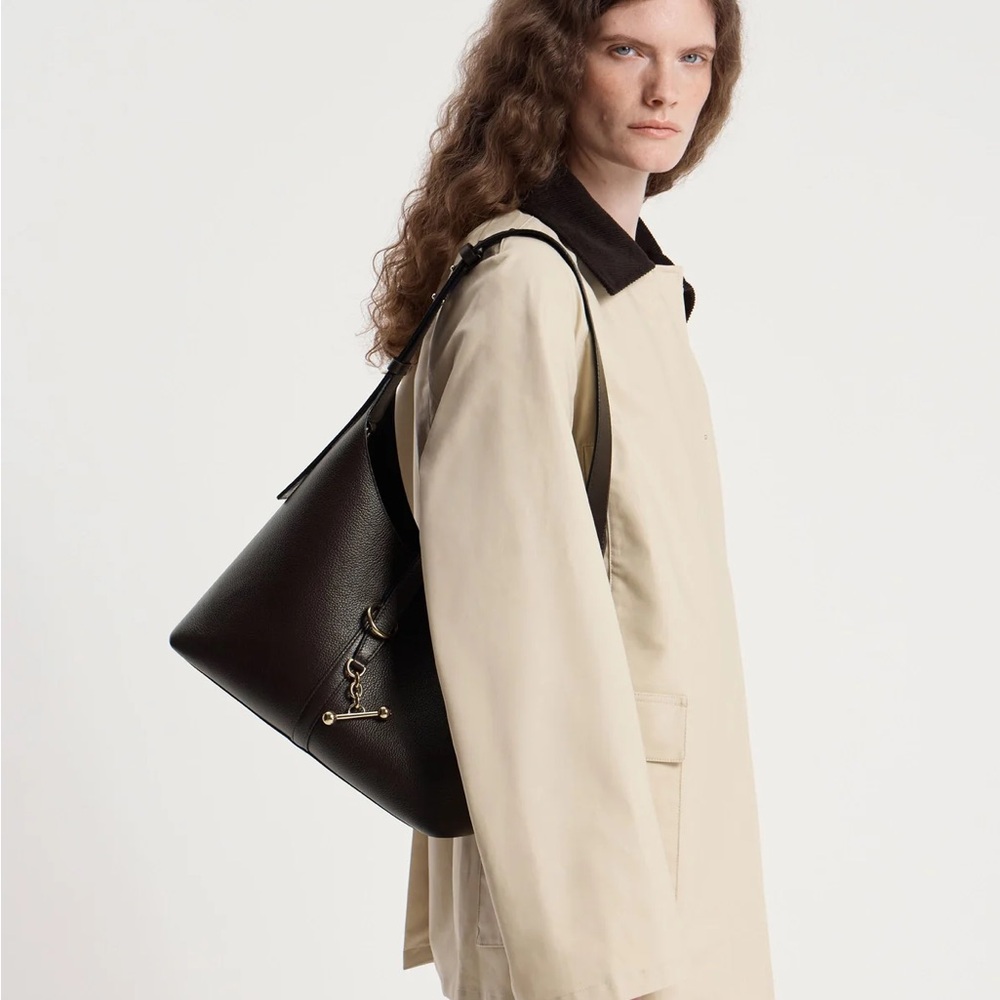Strathberry Kite Hobo Shoulder Bag in Espresso